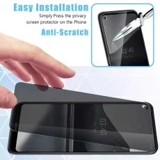 Easy installation, anti-scratch privacy screen protector for Nokia 3.45.4. Simply press on. Knife scratch test shown.