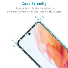 Case-friendly screen protector for Realme 12 Lite, slightly smaller design.