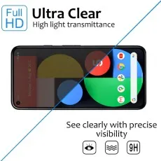 Full HD ultra-clear screen protector for Nokia 4.5 with high light transmittance for precise visibility. 9H hardness shown