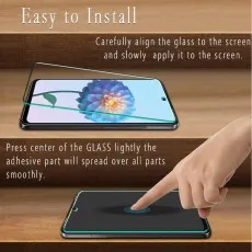 Realme 11x protector align, apply, press for bubble-free installation..