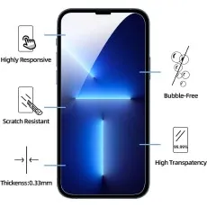 Samsung screen protector with high touch sensitivity, 9H scratch resistance, and bubble-free application