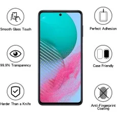 Samsung M54 screen protector smooth, adheres perfectly, 99.9% clear, case-friendly, tough, anti-fingerprint