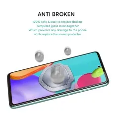 Anti-broken screen protector safe & easy to replace, tempered glass sticks together to prevent phone damage