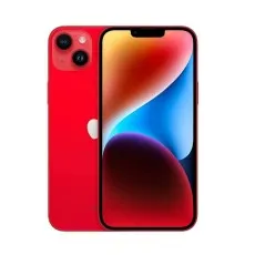 Image showing the Refurbished Apple iPhone 14 256GB Unlocked in Red, front and back view