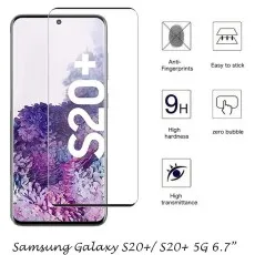 Samsung S20+ tempered glass, 9H hardness, anti-fingerprint, bubble-free, 6.7-inch