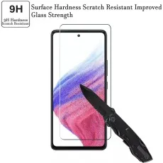 Knife scratching a 9H hardness screen protector on a Samsung S20 Plus 5G