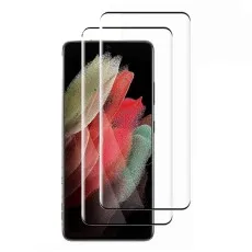 Samsung Galaxy S21 Plus 5G with two clear screen protectors