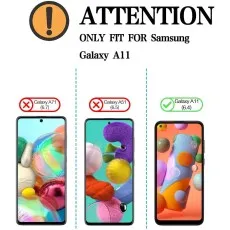 Attention Screen protector ONLY fits Samsung Galaxy A11 (6.4). Not compatible with Galaxy A71 (6.7) or A51 (6.5).