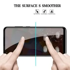 Comparison of a glass with high sensitivity, fingerprint prevention, and oleophobic coating versus a smudged screen.