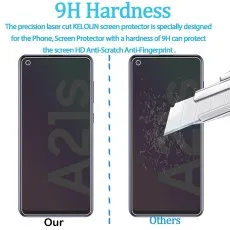 9H hardness screen protector for Oppo A72 (likely, based on context) precision laser cut, HD, anti-scratch, anti-fingerprint.
