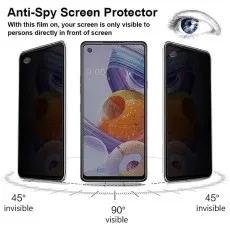 visible at 90°, invisible at 45° side angles, protecting screen from prying eyes