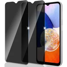 Samsung Galaxy A 22 phone and Two privacy screen protectors