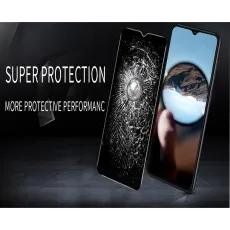 Super Protection screen protector shown resisting damage next to a clear screen