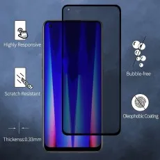 Full Cover Tempered Glass for Vivo Y70s – 0.33mm, Bubble-Free, Scratch Resistant, Oleophobic.