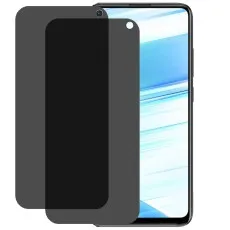 Vivo Z5x with a privacy screen protector partially applied and a spare one beside it.