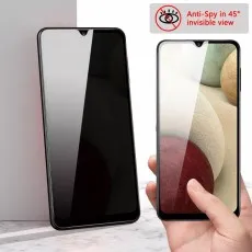 Anti-spy screen protector visible front, invisible at 45-degree angles