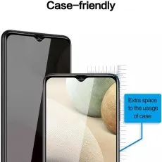 Case-friendly screen protector for Samsung Galaxy M21 with extra space