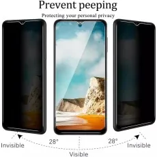 Screen protector blocks side views at 28 degrees to prevent peeping
