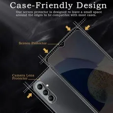 Case-friendly screen protector design for Nokia C210 with edge compatibility.