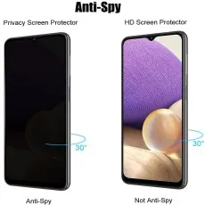 Samsung A31 Anti-Spy screen dark at 30°, HD screen clear