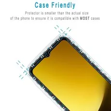 Oppo F15 with a case-friendly tempered glass screen protector for maximum compatibility.