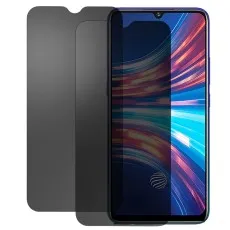 Vivo V17 Neo phone with screen on, and two dark privacy screen protectors