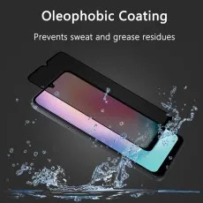 Water splashing on a Vivo phone with an oleophobic screen protector