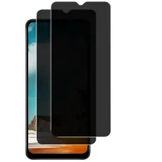 Vivo X50 Lite phone with screen on, and two Dark privacy protectors