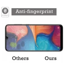 Vivo X50 Lite phone one with smudged fingerprints (Others), one clean (Ours)