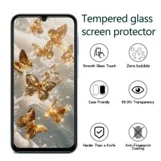 Oppo R17 display with a strong and ultra-clear tempered glass screen protector.