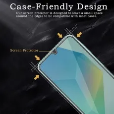 Screen protector for Oppo Reno A featuring a case-compatible slim border.