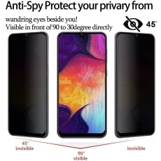 Anti-Spy for Vivo Z3. Shows 90° visible, 45° invisible viewing angles