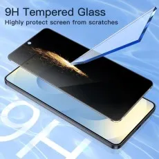 9H tempered glass privacy protector for Samsung S25 Edge 2025, scratch-resistant