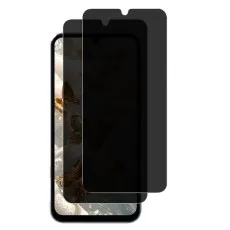 Privacy screen protector being applied to a Blackview A55 smartphone, with a spare protector shown above