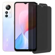 Blackview A85 with a privacy screen protector applied and two extra protectors beside it