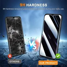 9H hardness tempered glass screen protector comparison ours resists cracks, others shatter easily