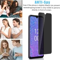 Anti-spy screen protector visible only directly in front, preventing eavesdropping even when tilted