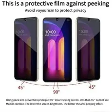 Side views at 45° blocked by privacy screen For Honor Magic4 Lite.
