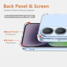 Enhanced Corner Protection on Samsung S25 Edge Clear Case – Raised Edges for Screen and Camera Safety
