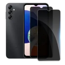 Two tempered glass protectors displayed in front of a Infinix Hot 8 smartphone.