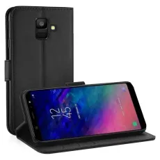 Samsung galaxy A6 2018 Leather wallet case Strong Stand