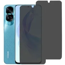 Honor 90 GT with 2 privacy screen protector partially applied, with two spares beside it