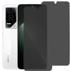 Honor GT with privacy screen protector partially applied, two spares beside it