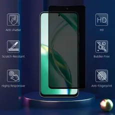 anti-shatter, scratch-resistant, highly responsive, HD, bubble-free, anti-fingerprint.