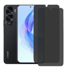 Black Honor Play X50i with privacy screen partially applied, two spares beside it