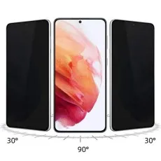 Silver Honor X8 with privacy screen partially applied, and two spare protectors beside it