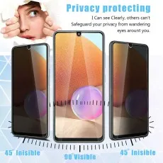 Nokia 5.3 privacy screen clear at 90°, invisible at 45°