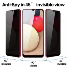 Oppo A38 anti-spy tempered glass screen protector 2-pack