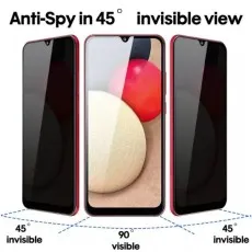 Side views at 45° blocked by privacy screen For Motorola Moto G Play (2021).