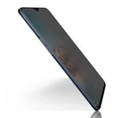 Angled view of a dark blue OPPO smartphone with a partially visible screen